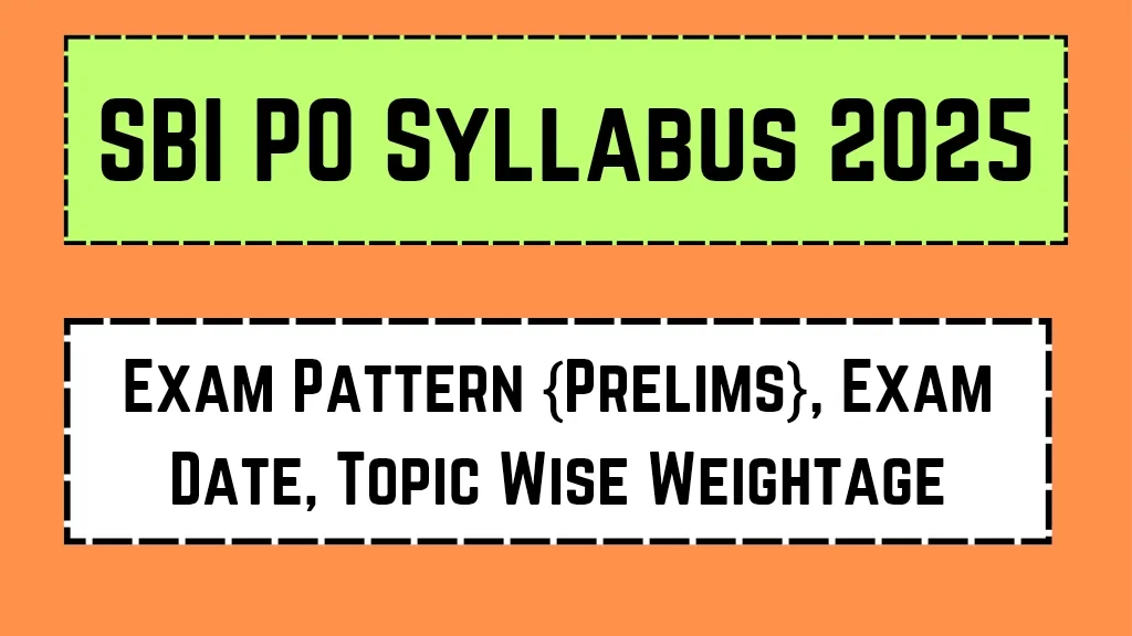 SBI PO Syllabus 2025
